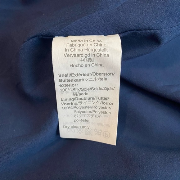 Madewell Bird of Paradise navy floral silk Atrium midi skirt, size 2 - Picture 9 of 11